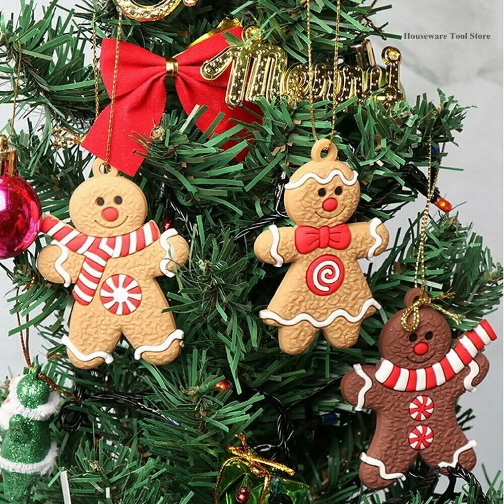 Decoração de árvore de Natal Pingente Gingerbread Man 25 Peças