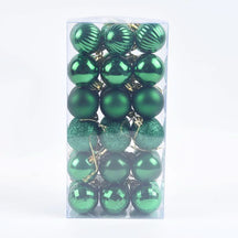 Decoração De Natal / 4cm 36 Peças Bolas Coloridas De Natal Com Glitter