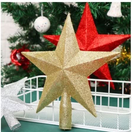Estrela Dourada Decorações Da Árvore De Natal 20cm