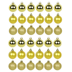 Kit 30 Bolas De Natal Mista 4cm Dourada Decoração Árvore